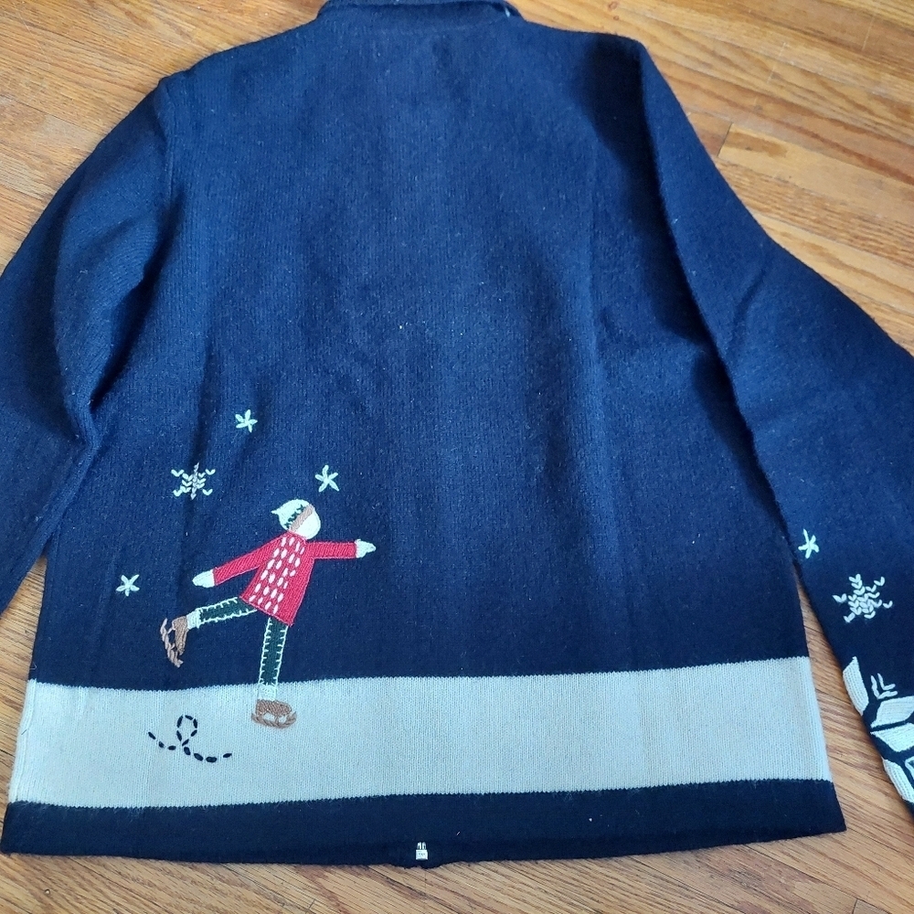 Jones NEW York VINTAGE Winter SWEATER Christmas WEAR WOMEN Sz Small  (Bag E) - Picture 4 of 4
